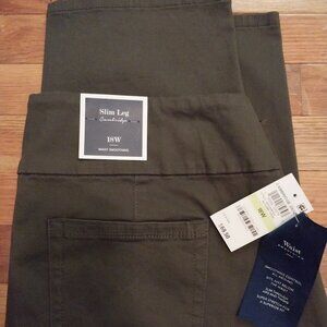 NWT Charter Club 18W Womens Pants Olive color